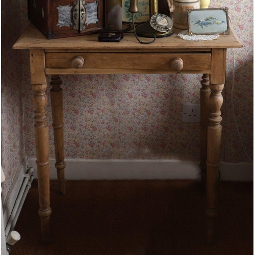 489 - VICTORIAN PINE SIDE TABLE