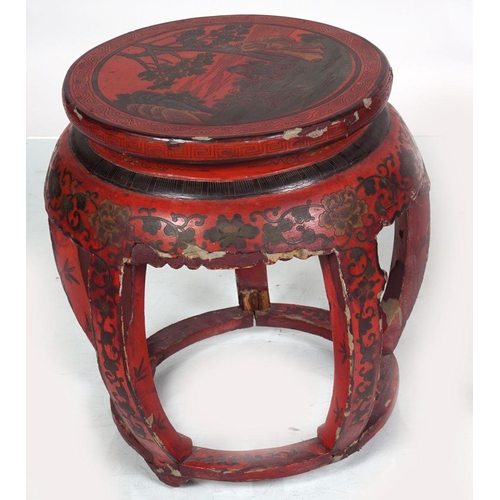 506 - PAIR OF CHINESE QING LACQUERED TABLES