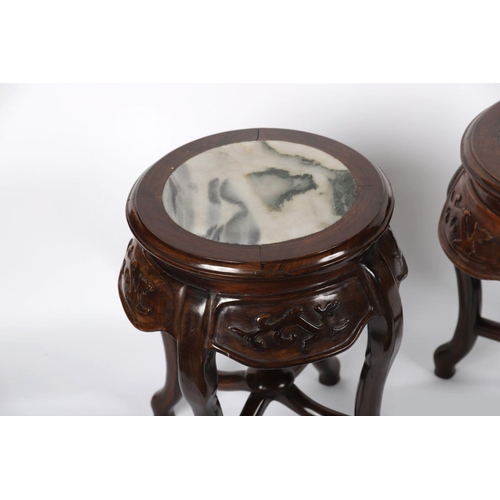 511 - PAIR CHINESE HARDWOOD PEDESTALS