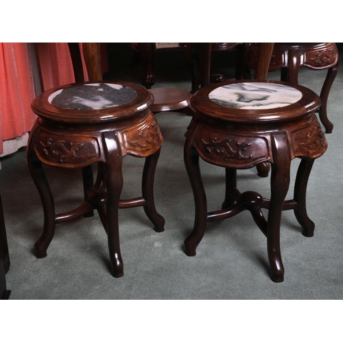 511 - PAIR CHINESE HARDWOOD PEDESTALS