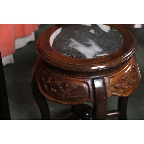 511 - PAIR CHINESE HARDWOOD PEDESTALS