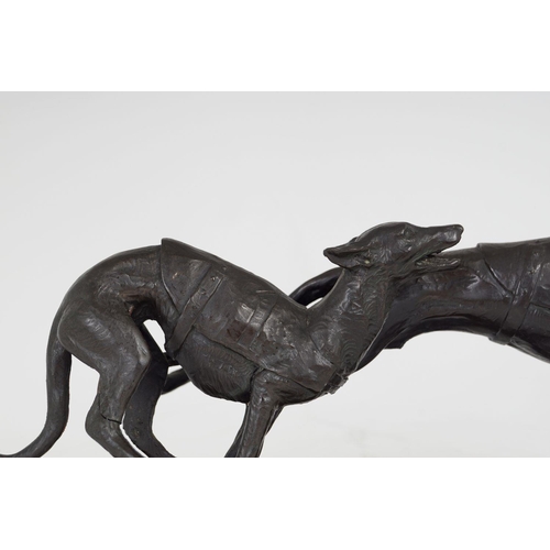 515 - BRONZED GROUP OF GREYHOUNDS