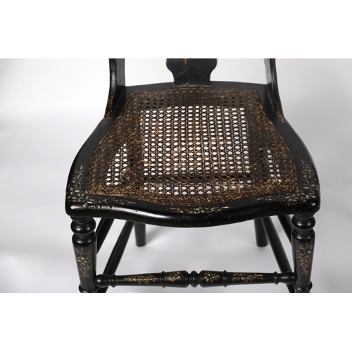 523 - 19TH-CENTURY PAPIER MACHE AND INLAID CHAIR