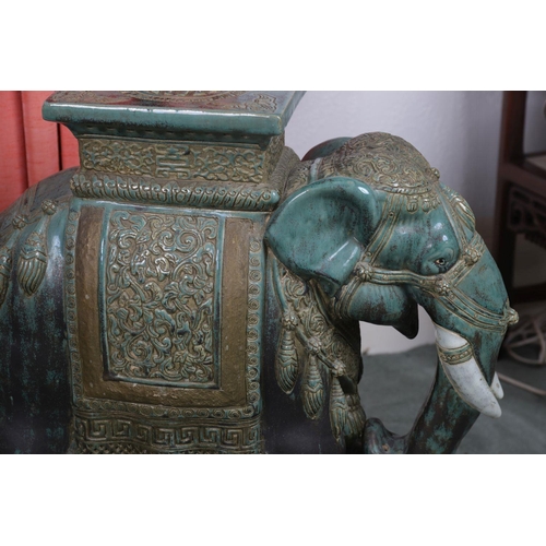 564 - CHINESE GLAZED POTTERY SEAT