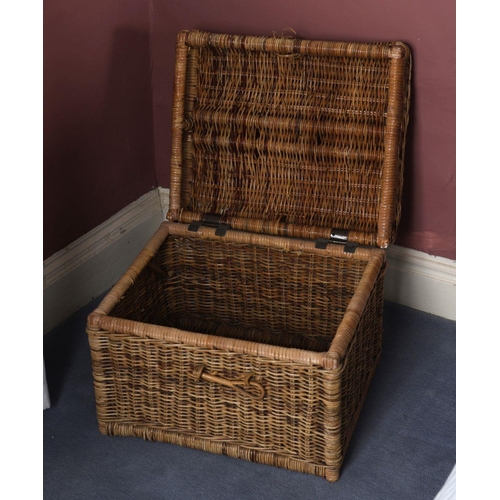 573 - WOVEN BASKET AND COVER