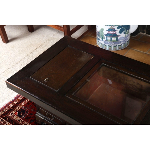 578 - JAPANESE ELM HIBACHI COFFEE TABLE