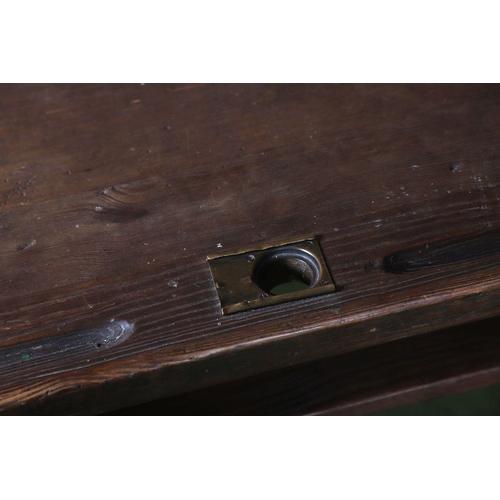 581 - OLD WOODEN & CAST IRON SCHOOL DESK