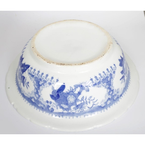 599 - LARGE BLUE & WHITE JUG AND BASIN