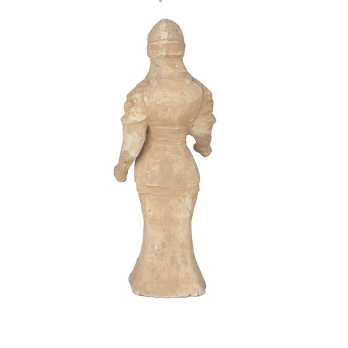 619 - CHINESE TERRACOTTA ATTENDANT FIGURE