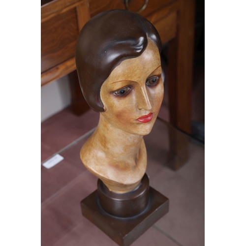 631 - 1950 STYLE COMPOSITE BUST HAT STAND