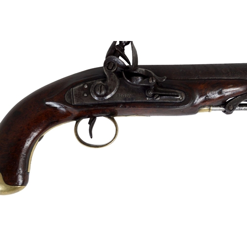 666 - 19TH-CENTURY RIGBY OF DUBLIN PERCUSSION PISTOL