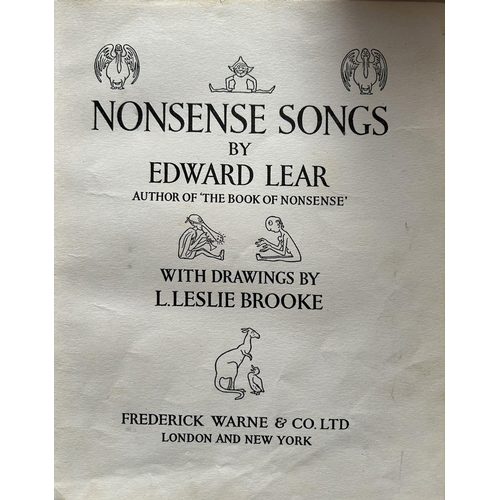 685 - BOOK: NONSENSE SONGS, EDWARD LEAR