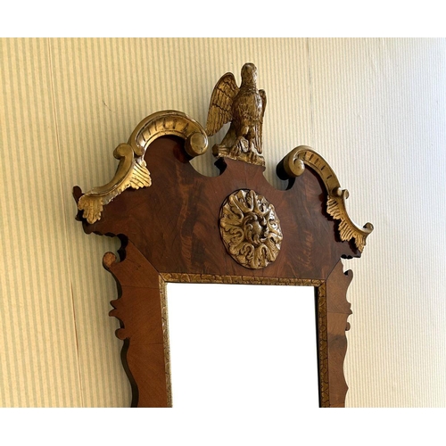 742 - 19TH-CENTURY WALNUT FRAMED MIRROR