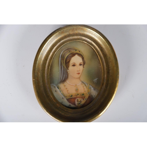 752 - 19TH-CENTURY OVAL PORTRAIT MINIATURE