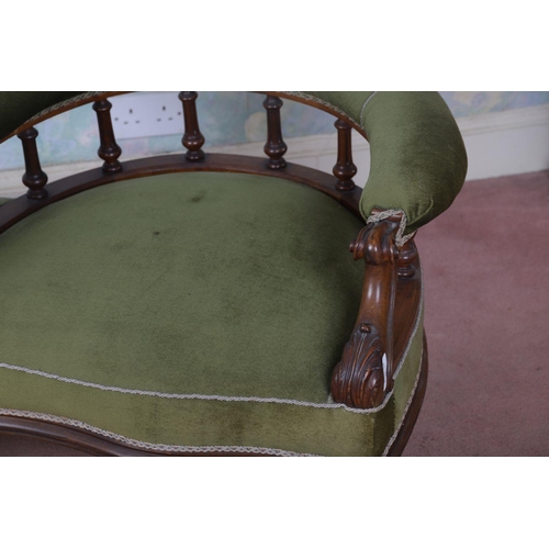 778 - VICTORIAN UPHOLSTERED CONVERSATION SEAT