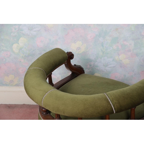 778 - VICTORIAN UPHOLSTERED CONVERSATION SEAT