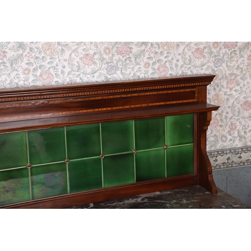 798 - EDWARDIAN MAHOGANY & SATINWOOD INLAID WASHSTAND