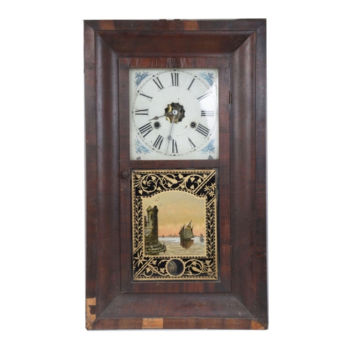 8 - 19TH-CENTURY AMERICAN ROSEWOOD WALL CLOCK