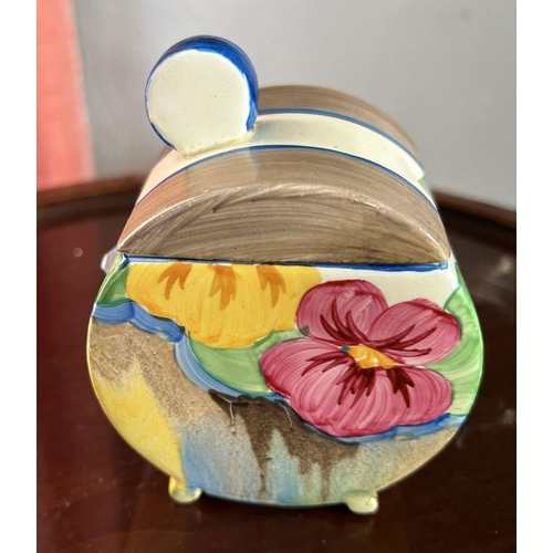 80 - CLARICE CLIFF POTTERY SUGAR BOWL