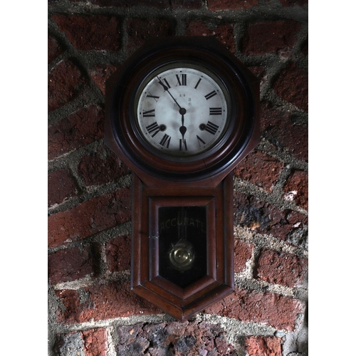 801 - 19TH-CENTURY ANGLO-AMERICAN DROP DIAL WALL CLOCK