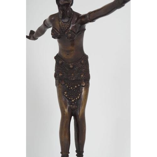 848 - ART DECO BRONZE FIGURE OF A DANCER