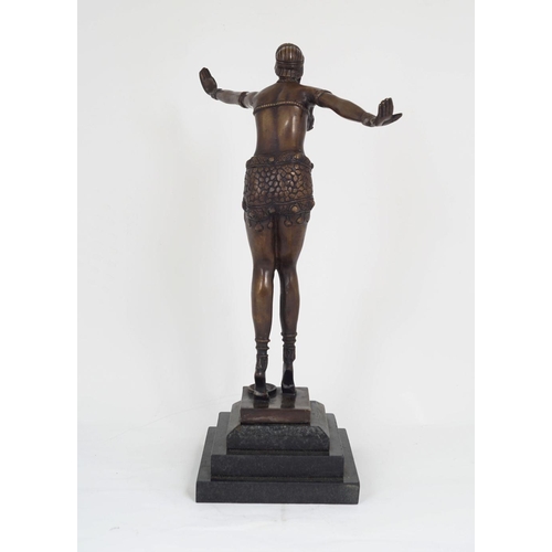 848 - ART DECO BRONZE FIGURE OF A DANCER