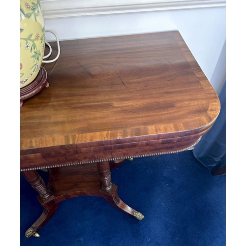 850 - PAIR REGENCY MAHOGANY TEA TABLES