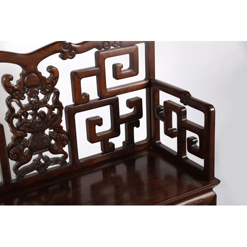 866 - 19TH-CENTURY CHINESE HARDWOOD HALL SEAT