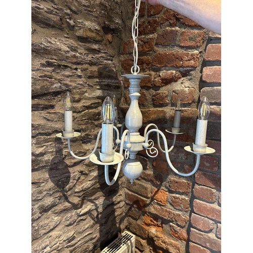 88 - MODERN PAINTED METAL CHANDELIER