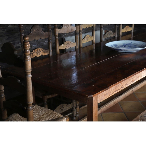 9 - LARGE PINE REFECTORY KITCHEN TABLE