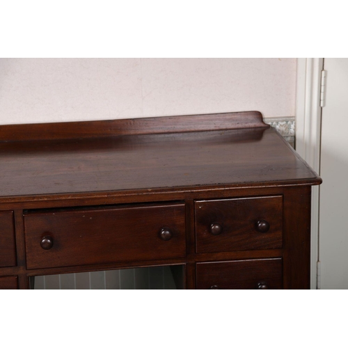 97 - 19TH-CENTURY MAHOGANY KNEEHOLE WRITING DESK