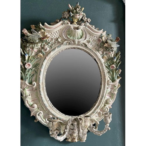 989 - PAIR 19TH-CENTURY VENETIAN PAINTED SCONCE MIRRORS