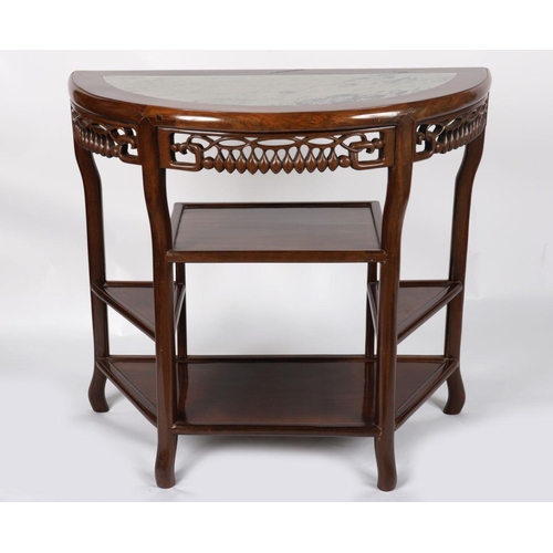 994 - CHINESE HARDWOOD SIDE TABLE