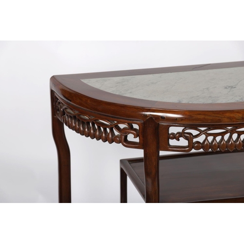 994 - CHINESE HARDWOOD SIDE TABLE