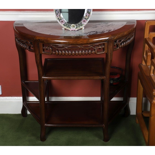 994 - CHINESE HARDWOOD SIDE TABLE