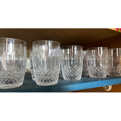 1402 - 10 WATERFORD CRYSTAL WATER TUMBLERS