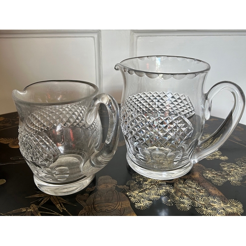 1416 - 2 WATERFORD CRYSTAL WATER JUGS Graduated.