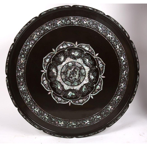 EARLY 20THCENTURY ORIENTAL PAPIER MACHE CHARGER