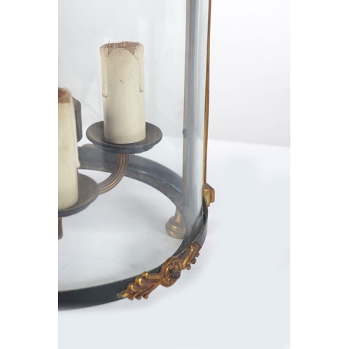 EDWARDIAN BRASS HALL LANTERN