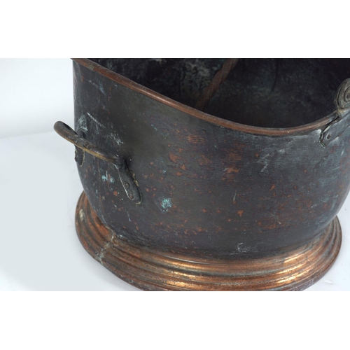 VICTORIAN COPPER COAL HELMET