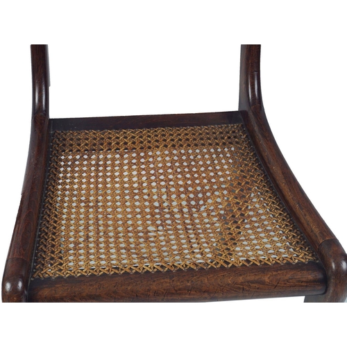 1092 - SET 4 REGENCY ROSEWOOD & BRASS INLAID CHAIRS