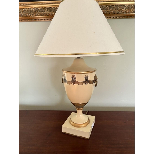 1094 - PAIR NEO-CLASSICAL VASE STEMMED TABLE LAMPS