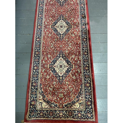 1097 - PERSIAN KASHAN SILK & WOOL RUNNER