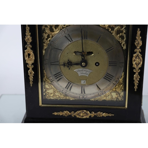 111 - GEORGE III DOUBLE FUSEE BRACKET CLOCK