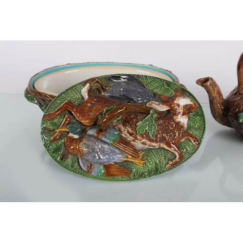 114 - 19TH-CENTURY MAJOLICA TEAPOT