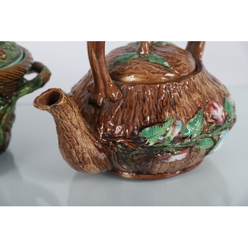 114 - 19TH-CENTURY MAJOLICA TEAPOT