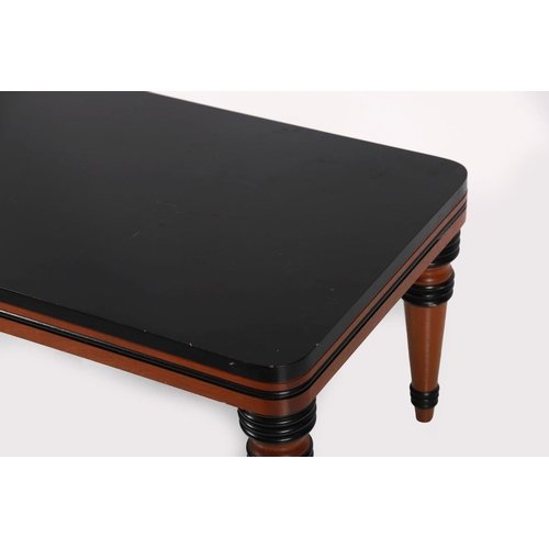 118 - DESIGNER MAHOGANY & EBONY COFFEE TABLE