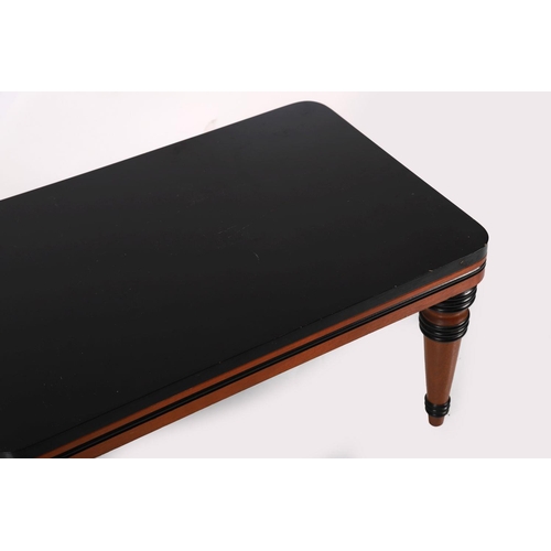 118 - DESIGNER MAHOGANY & EBONY COFFEE TABLE