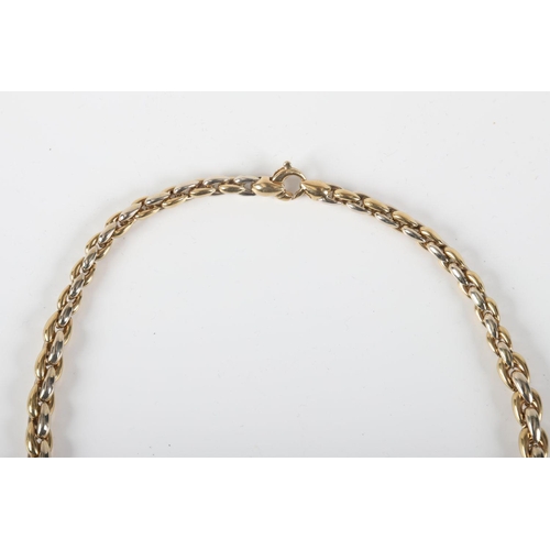 1202 - GOLD BICOLOUR NECKLACE.