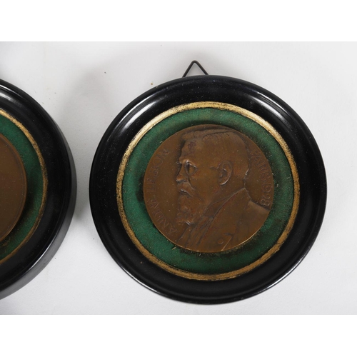 125 - PAIR BRONZE PROFILE MEDALLIONS